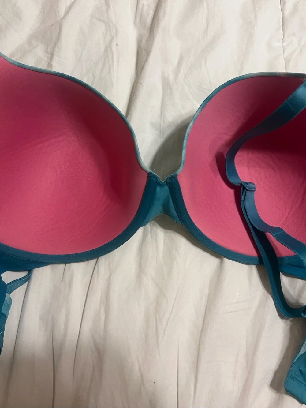PINK Victoria's Secret Blue Tie-Dye T-Shirt Bra